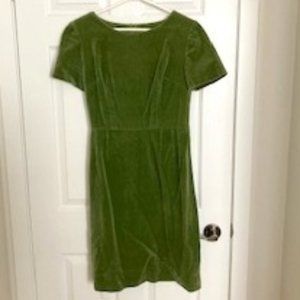 Vintage Green Velvet Dress